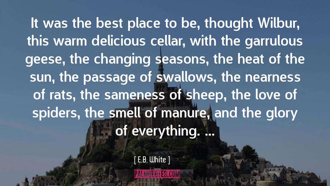 E.B. White Quotes: It was the best place