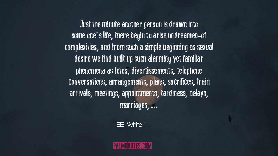 E.B. White Quotes: Just the minute another person