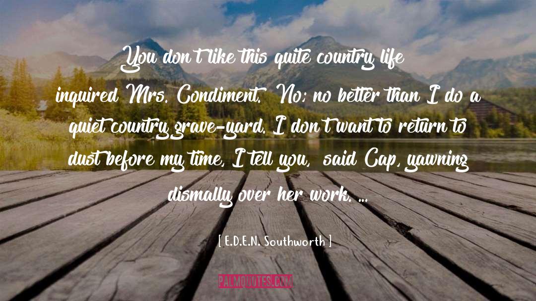 E.D.E.N. Southworth Quotes: You don't like this quite