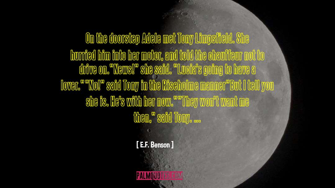 E.F. Benson Quotes: On the doorstep Adele met