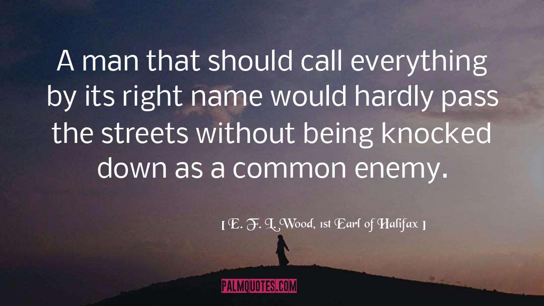 E. F. L. Wood, 1st Earl Of Halifax Quotes: A man that should call