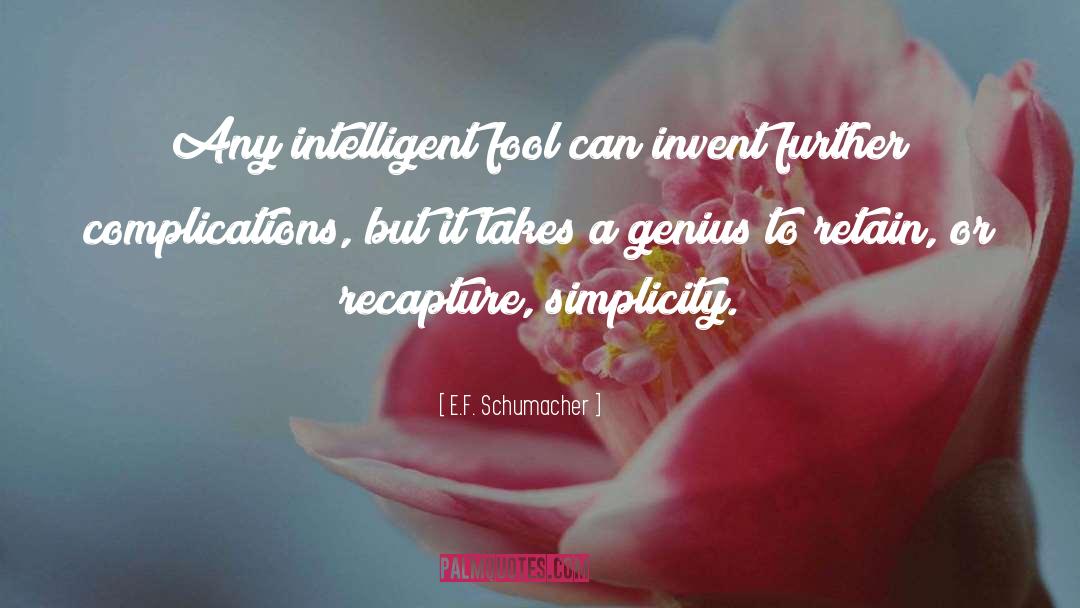 E.F. Schumacher Quotes: Any intelligent fool can invent