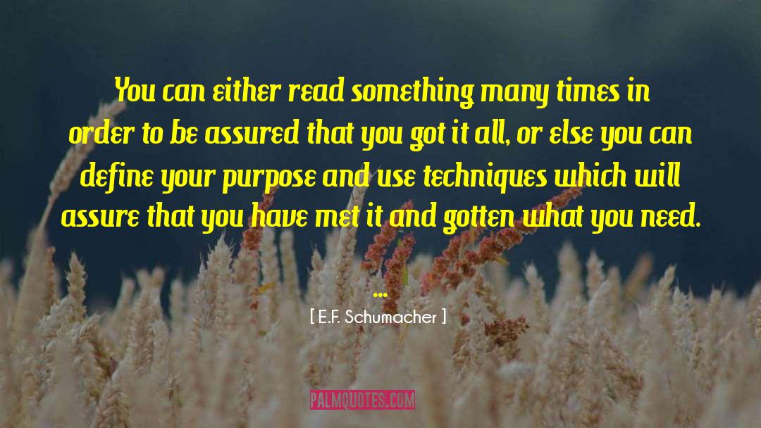 E.F. Schumacher Quotes: You can either read something