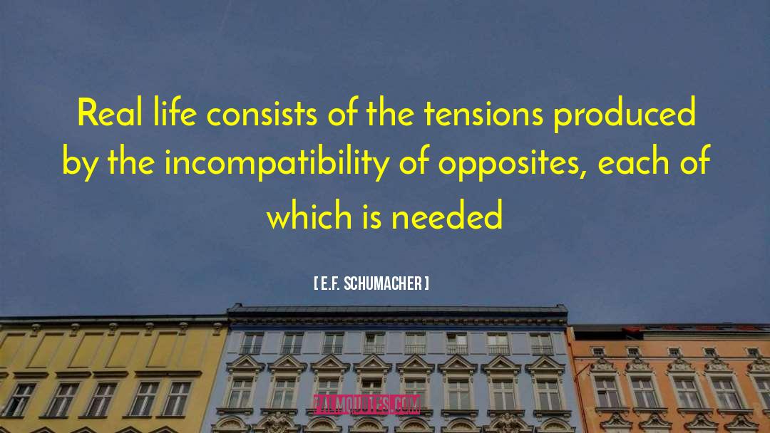E.F. Schumacher Quotes: Real life consists of the