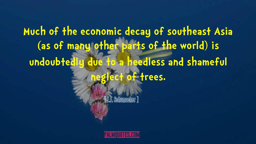 E.F. Schumacher Quotes: Much of the economic decay