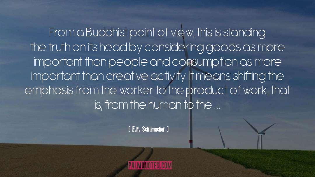 E.F. Schumacher Quotes: From a Buddhist point of
