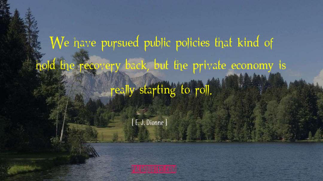 E. J. Dionne Quotes: We have pursued public policies