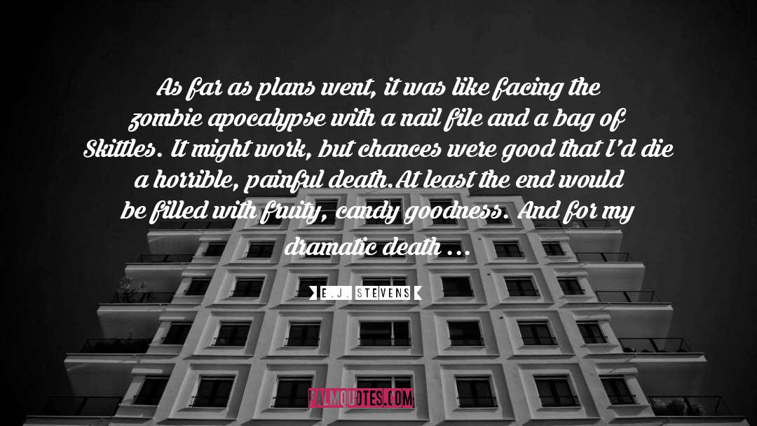 E.J. Stevens Quotes: As far as plans went,