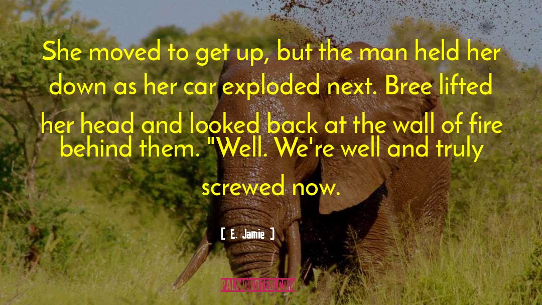 E. Jamie Quotes: She moved to get up,