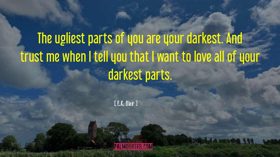 E.K. Blair Quotes: The ugliest parts of you