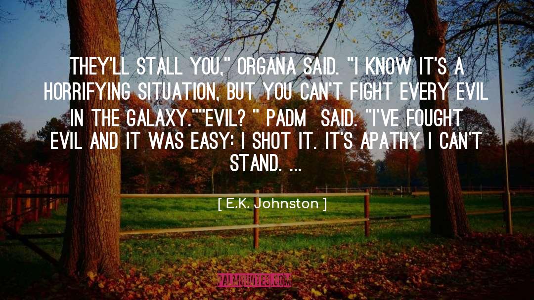 E.K. Johnston Quotes: They'll stall you,