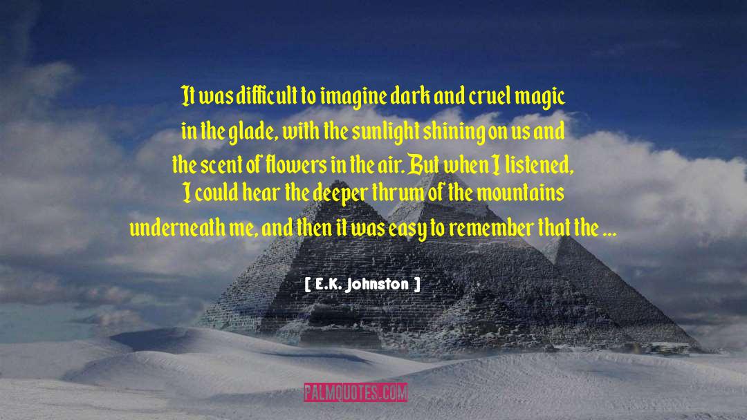 E.K. Johnston Quotes: It was difficult to imagine