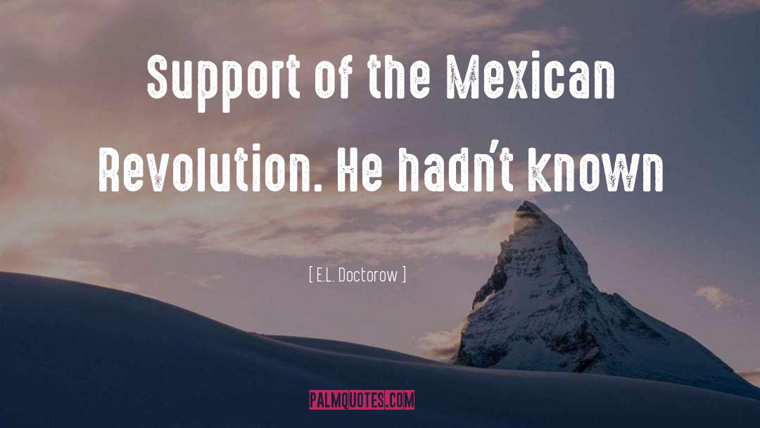 E.L. Doctorow Quotes: Support of the Mexican Revolution.