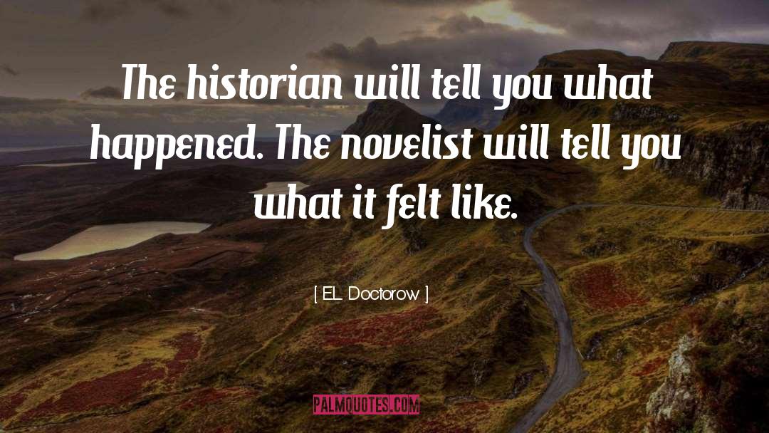 E.L. Doctorow Quotes: The historian will tell you