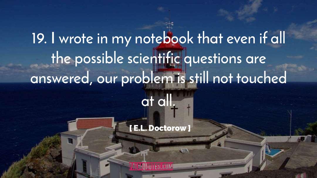 E.L. Doctorow Quotes: 19. I wrote in my