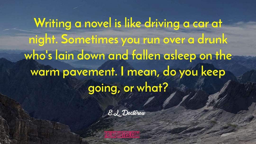 E.L. Doctorow Quotes: Writing a novel is like