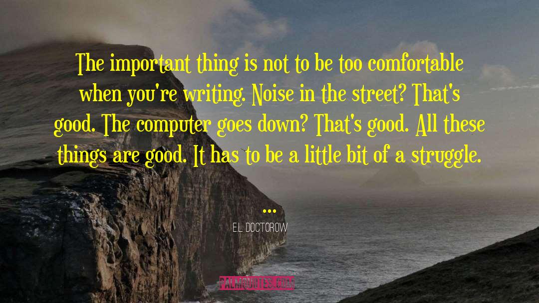 E.L. Doctorow Quotes: The important thing is not