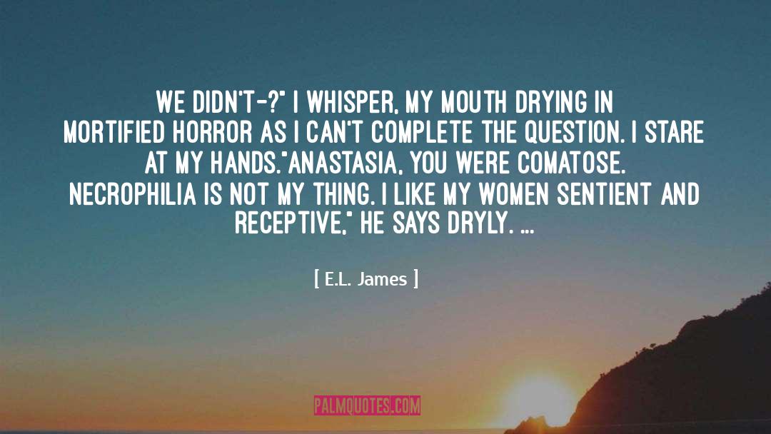 E.L. James Quotes: We didn't-?