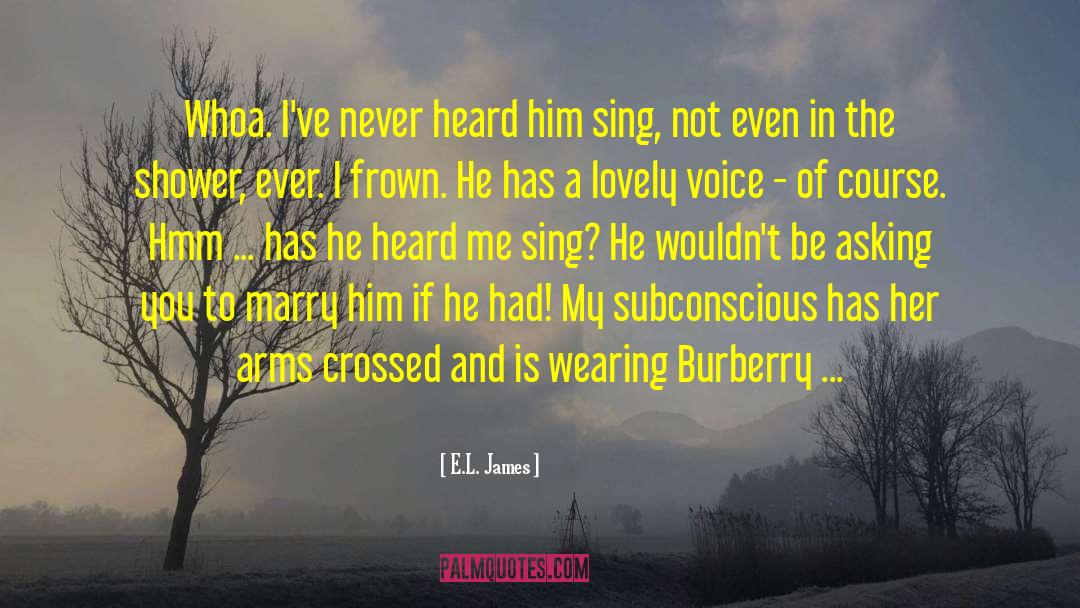 E.L. James Quotes: Whoa. I've never heard him