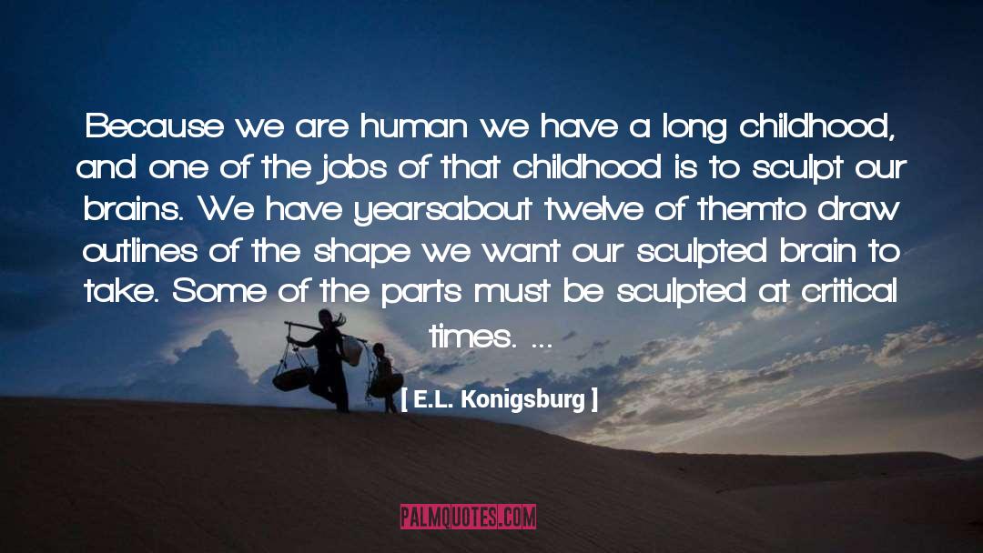 E.L. Konigsburg Quotes: Because we are human we