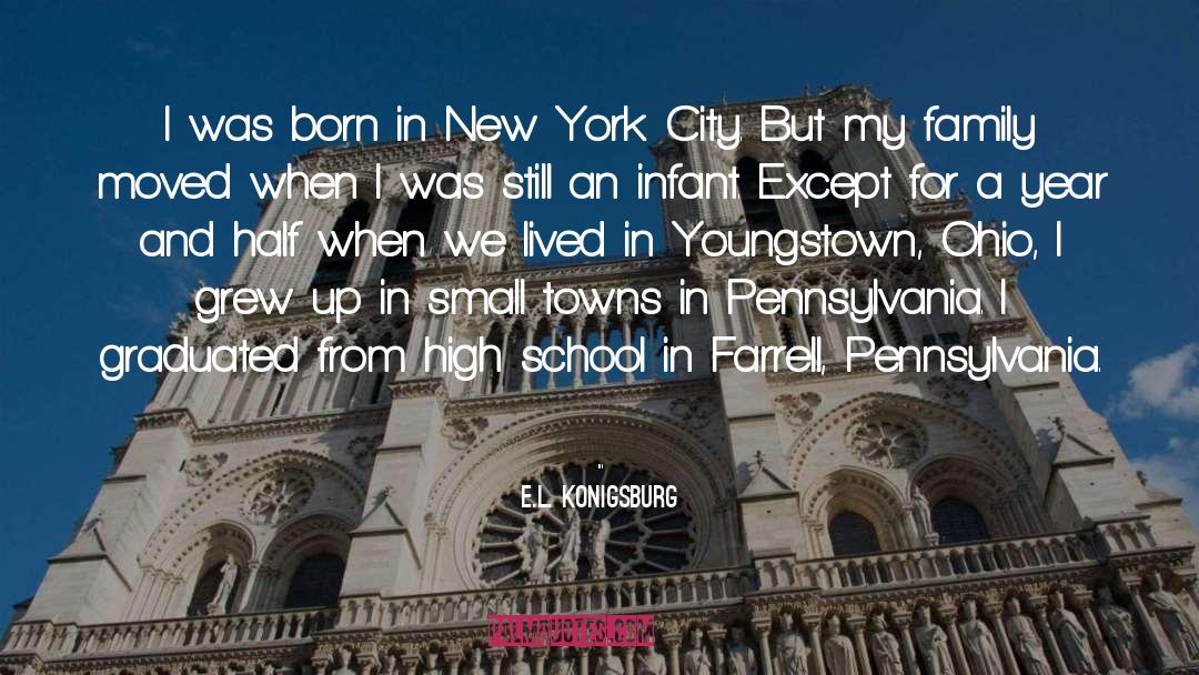 E.L. Konigsburg Quotes: I was born in New