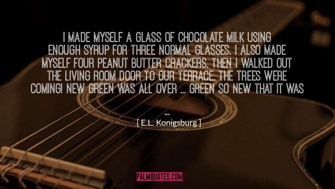 E.L. Konigsburg Quotes: I made myself a glass