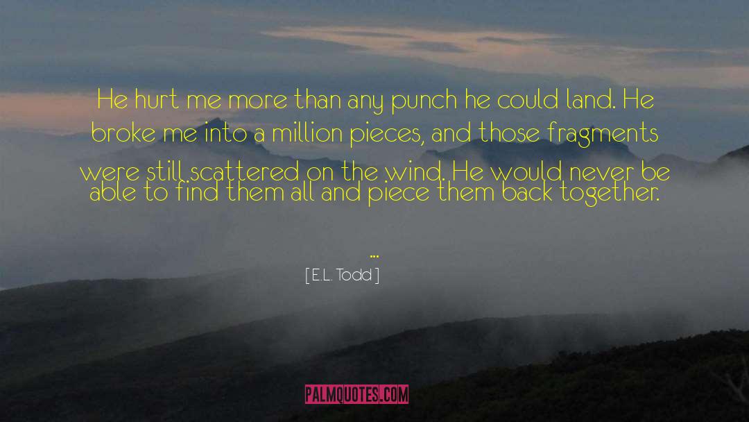 E.L. Todd Quotes: He hurt me more than