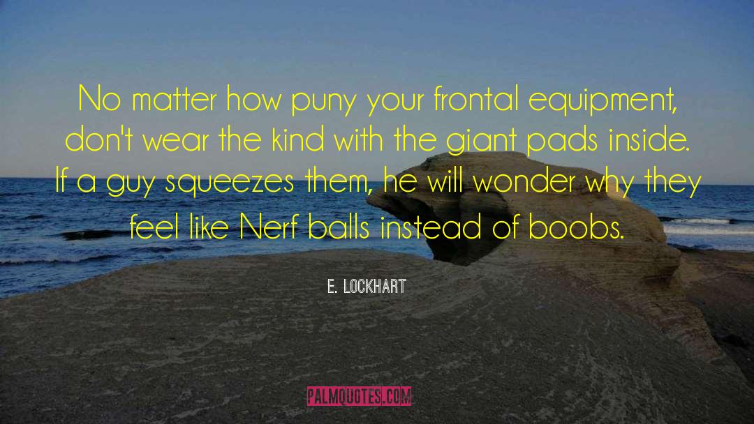 E. Lockhart Quotes: No matter how puny your