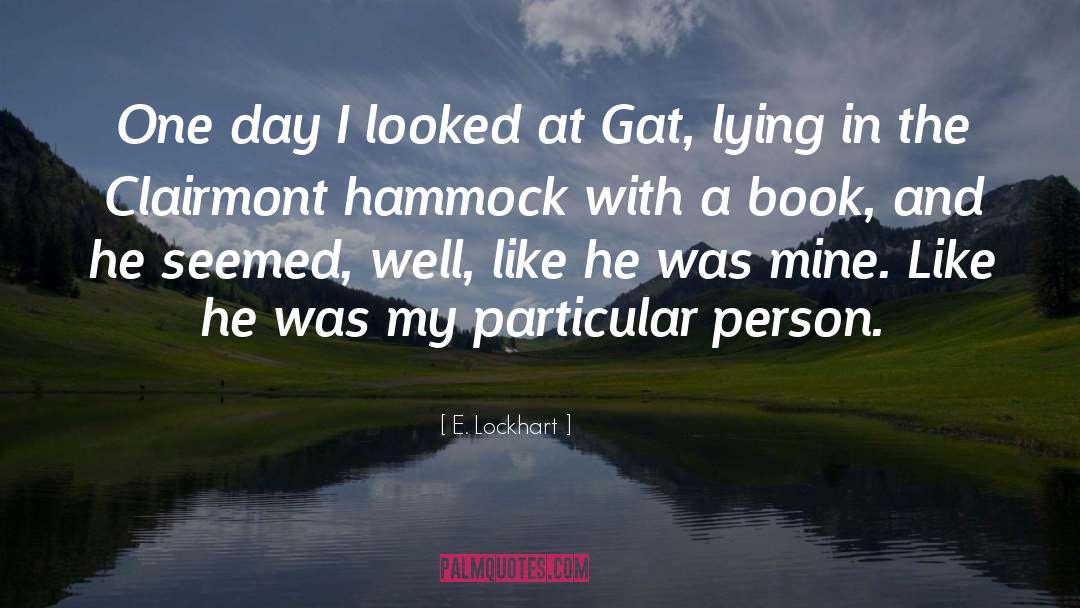 E. Lockhart Quotes: One day I looked at