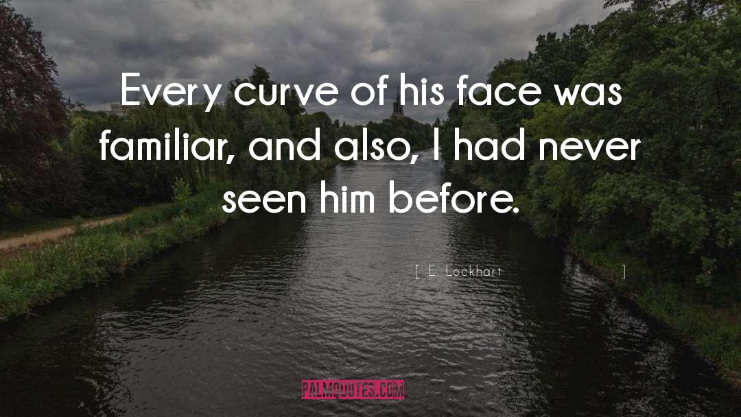 E. Lockhart Quotes: Every curve of his face