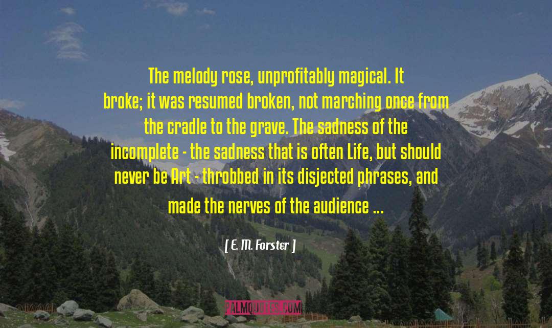 E. M. Forster Quotes: The melody rose, unprofitably magical.