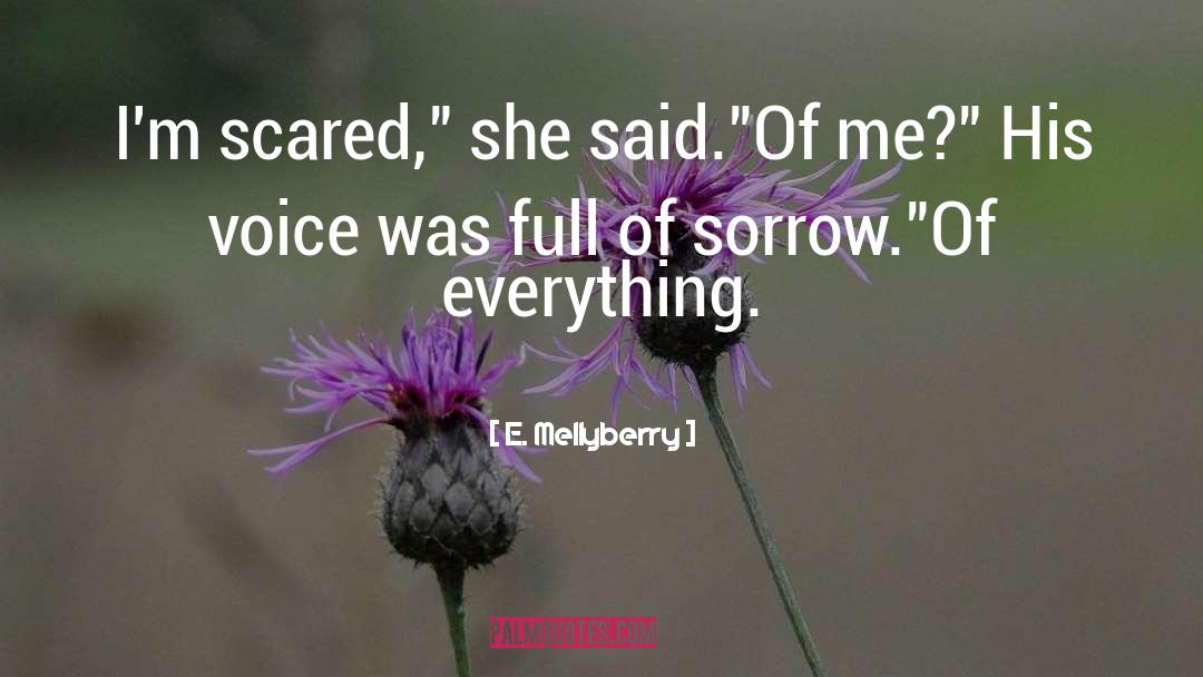E. Mellyberry Quotes: I'm scared,