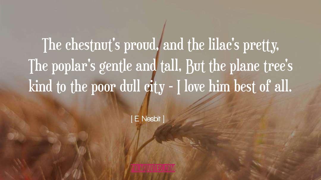 E. Nesbit Quotes: The chestnut's proud, and the