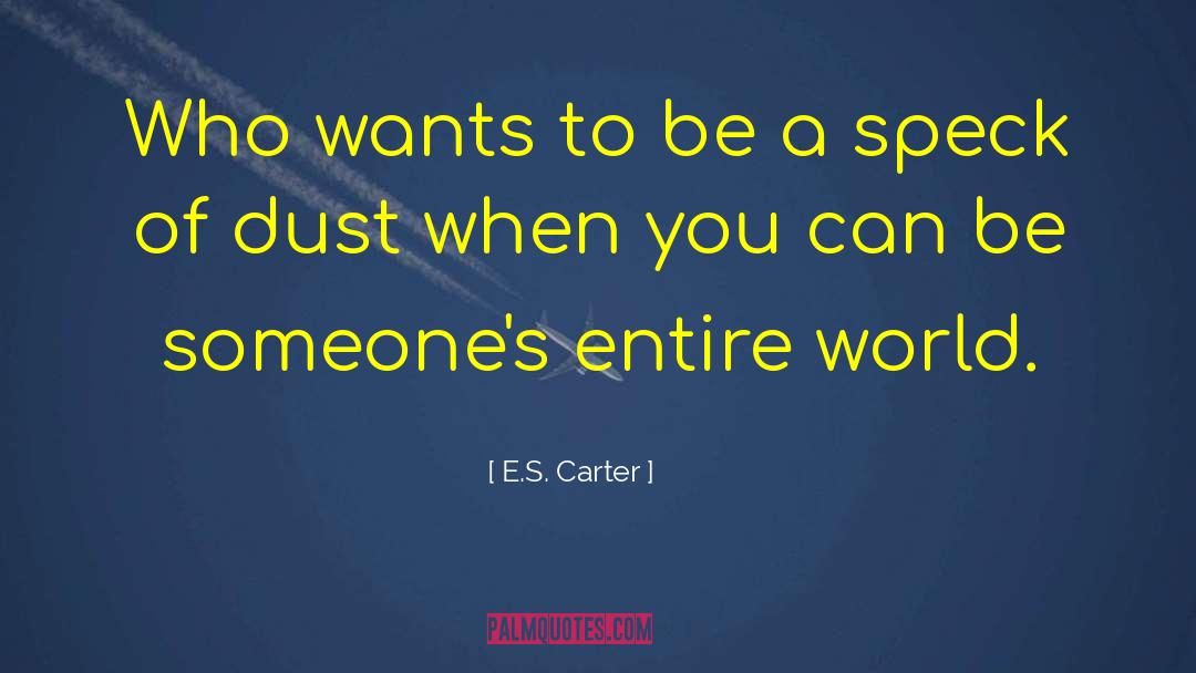 E.S. Carter Quotes: Who wants to be a