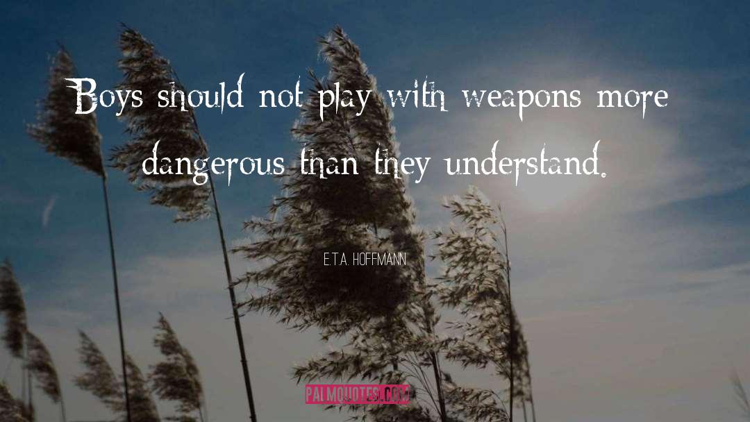E.T.A. Hoffmann Quotes: Boys should not play with