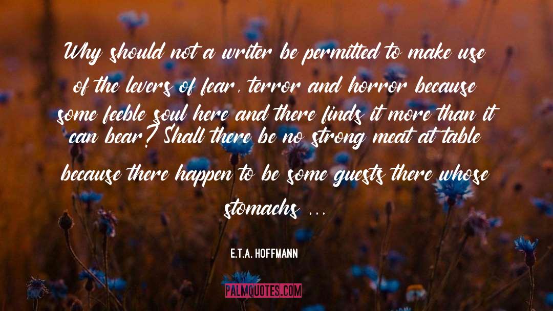 E.T.A. Hoffmann Quotes: Why should not a writer