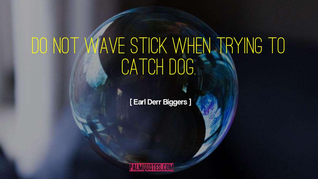 Earl Derr Biggers Quotes: Do not wave stick when