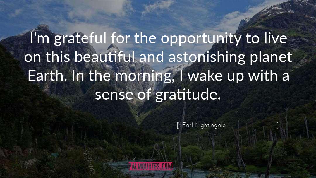 Earl Nightingale Quotes: I'm grateful for the opportunity