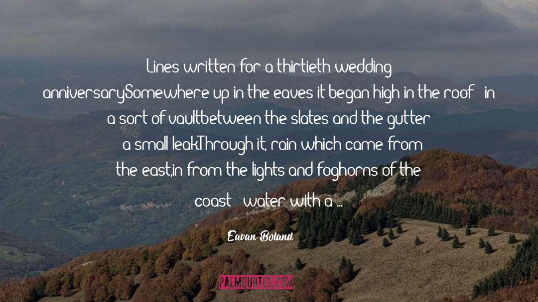 Eavan Boland Quotes: Lines written for a thirtieth