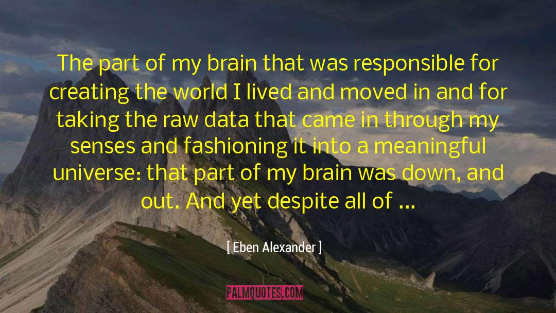 Eben Alexander Quotes: The part of my brain