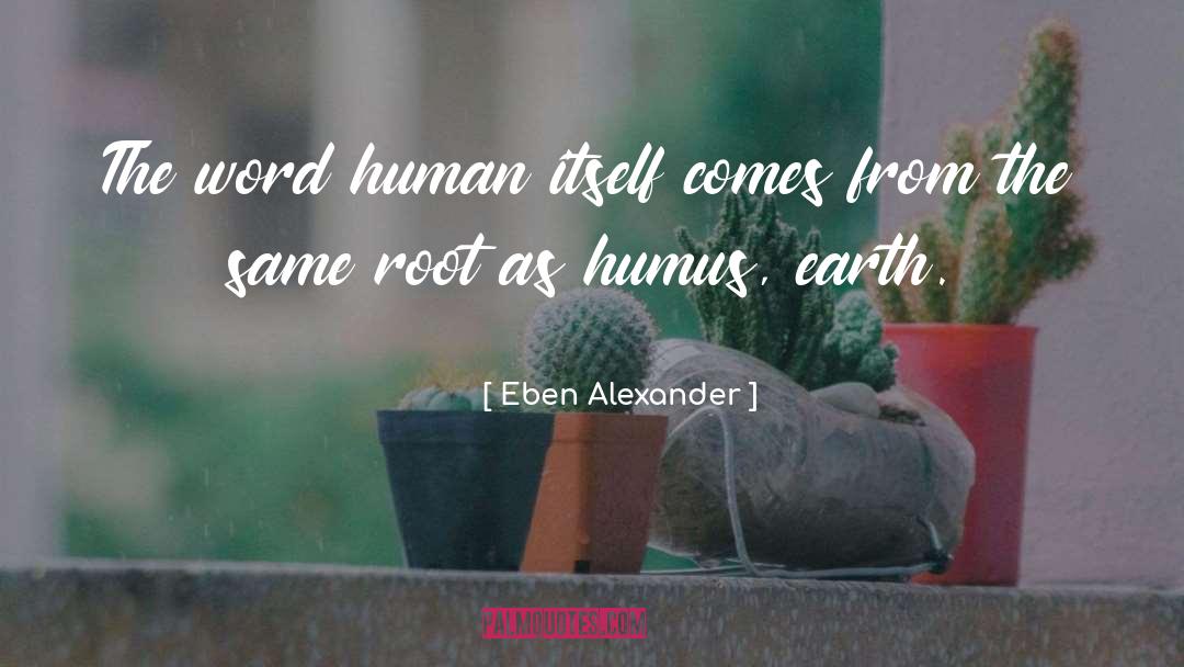 Eben Alexander Quotes: The word human itself comes