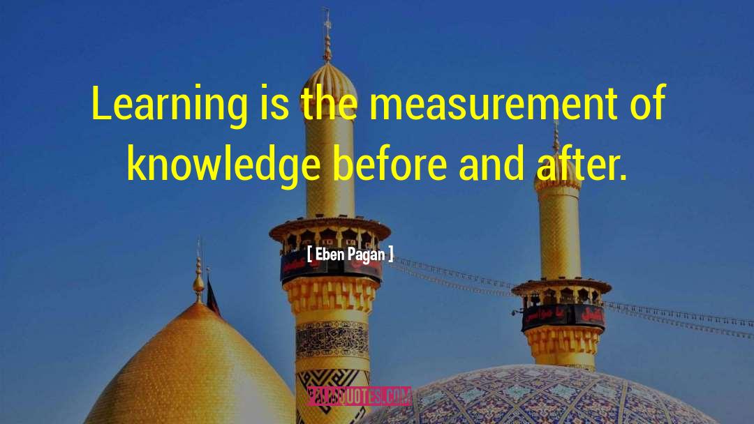 Eben Pagan Quotes: Learning is the measurement of
