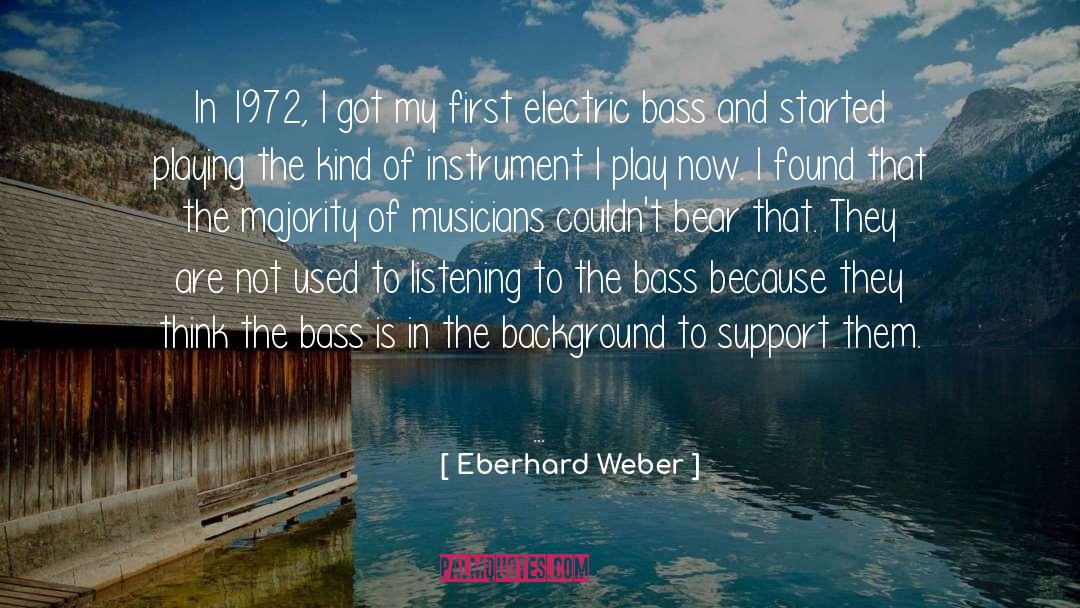 Eberhard Weber Quotes: In 1972, I got my