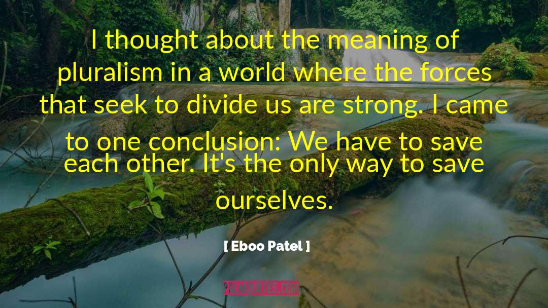 Eboo Patel Quotes: I thought about the meaning