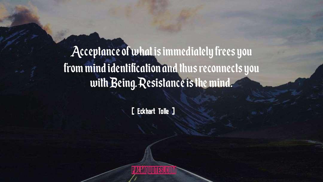 Eckhart Tolle Quotes: Acceptance of what is immediately