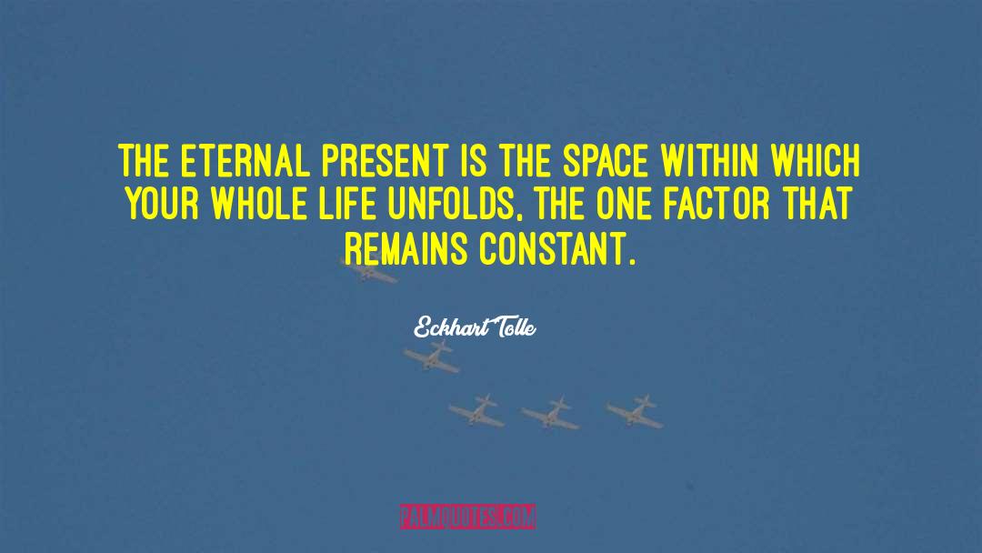 Eckhart Tolle Quotes: The eternal present is the