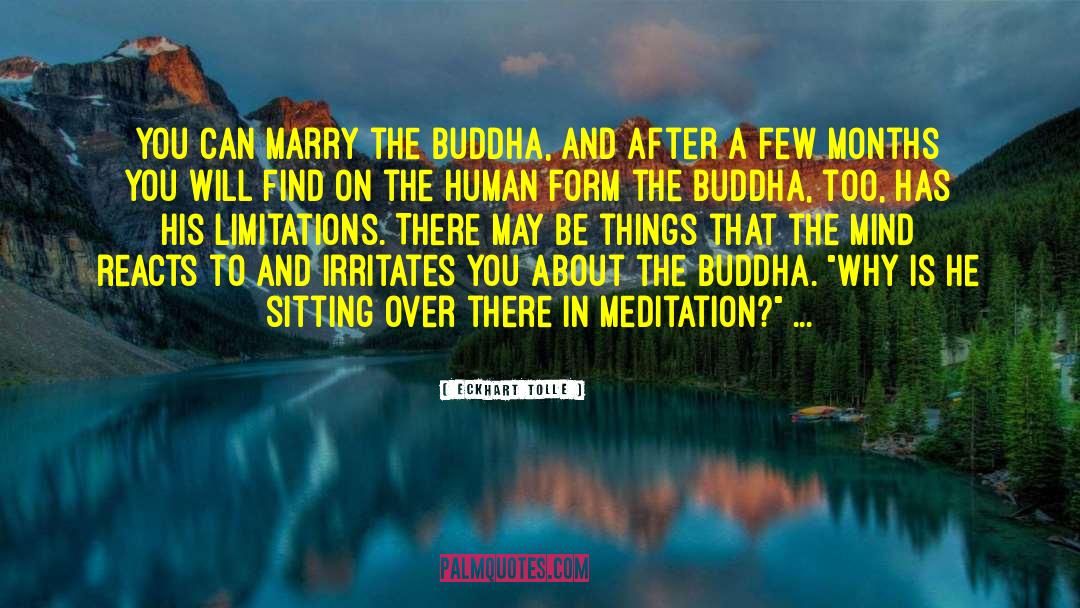 Eckhart Tolle Quotes: You can marry the Buddha,