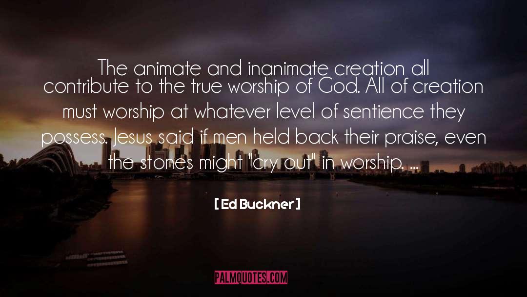 Ed Buckner Quotes: The animate and inanimate creation