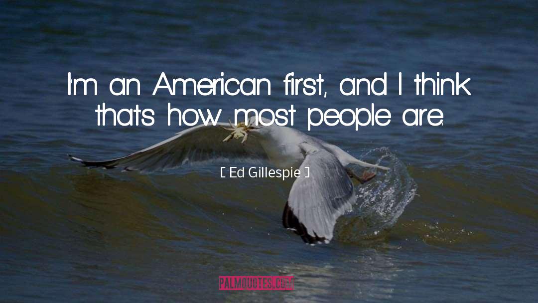 Ed Gillespie Quotes: I'm an American first, and