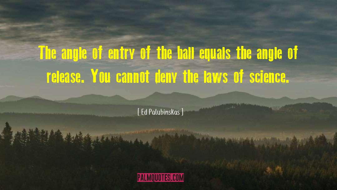 Ed Palubinskas Quotes: The angle of entry of